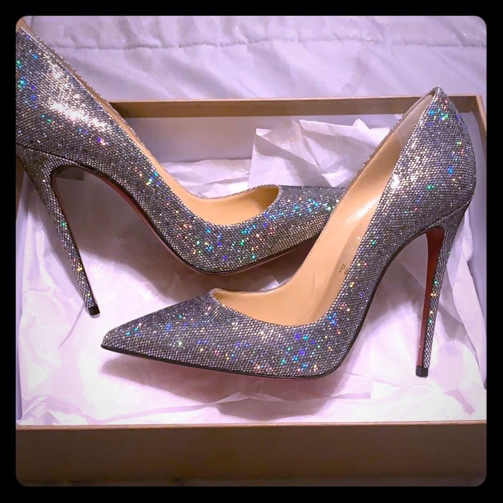 Christian Louboutin So Kate Glitter Disco Heels